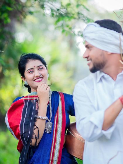 A close-up shot focusing on the bride-to-be's happy expression. Even with the traditional theme, I make sure to capture the personal emotions and candid smiles.