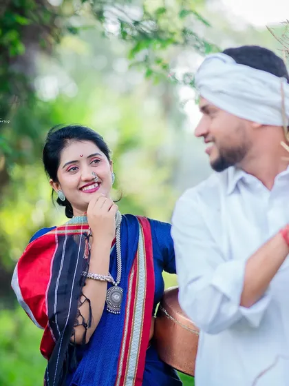 A close-up shot focusing on the bride-to-be's happy expression. Even with the traditional theme, I make sure to capture the personal emotions and candid smiles.