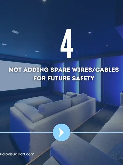 When running cables in your walls, always add spare wires. Whether it's an extra HDMI, speaker, or ethernet cable, having a backup already in place can save you a massive headache if a primary cable fails or you decide to upgrade your system later.