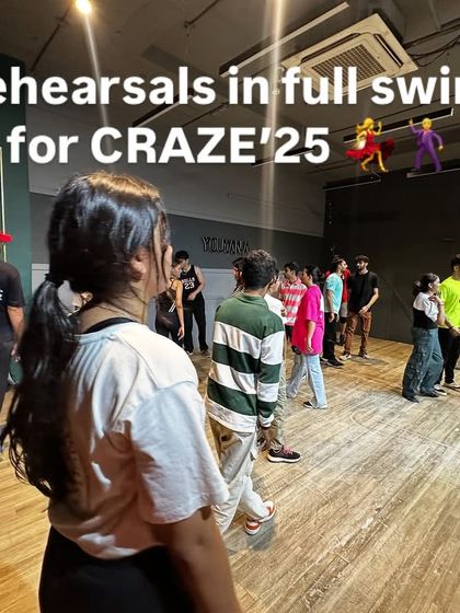 Rehearsals in full swing for CRAZE'25. A candid shot from the studio showing our students focused and ready to learn, with our instructors guiding them every step of the way.