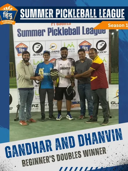 Congratulations to Gandhar and Dhanvin, our Beginner's Doubles Winners. We welcome players who are new to the sport and provide a platform for them to grow.