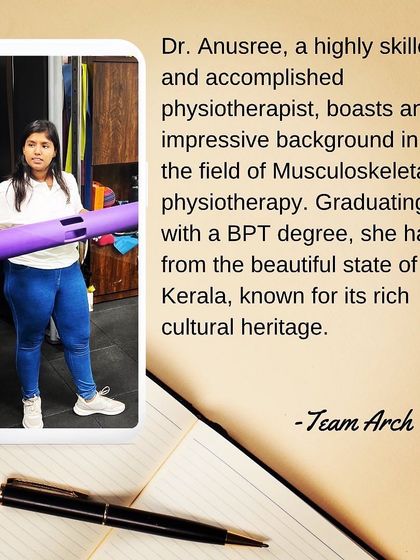 Dr. Anusree is a highly accomplished physiotherapist from Kerala. Her ability to implement her extensive skill set makes her a valuable part of Team Arch.