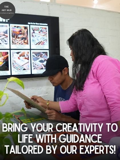 I believe in bringing your creativity to life with tailored guidance from experts. Here, an instructor is reviewing a student's work, providing personalized feedback.