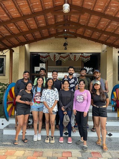 Another group from our Dudhsagar and Dandeli trip, which combines trekking with water activities.