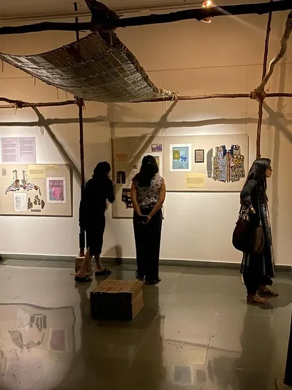A wide view of the MAP team exploring the installation.