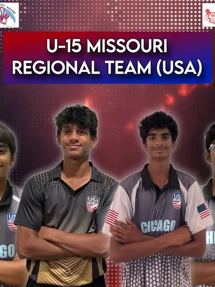A graphic highlighting the U-15 players selected for the Missouri Regional Team in the USA.