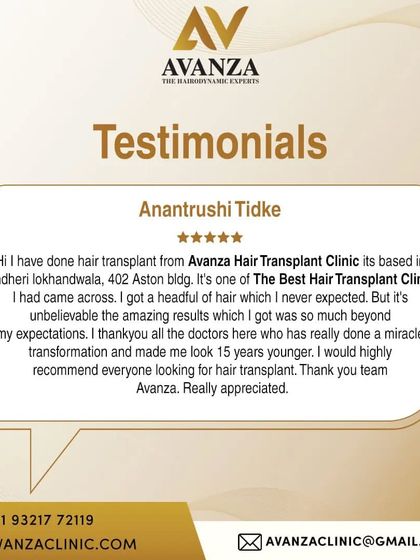 This testimonial from Anantrushi Tidke highlights the "unbelievable amazing results" that went beyond his expectations. He feels our work was a "miracle transformation" that made him look 15 years younger.