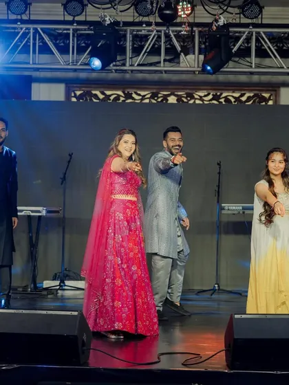 A fun group performance from a Bollywood-themed sangeet night. We choreograph dances that get everyone involved and create a true party atmosphere.
