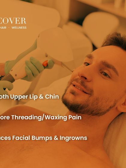 For men, facial laser is great for reducing bumps and ingrowns from shaving. It helps achieve a smooth upper lip and chin area or can be used for precise beard shaping without the pain of threading.