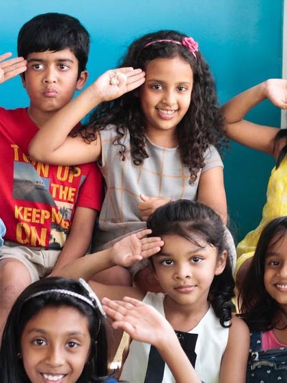 A salute from our junior culinary crew! We love the energy and joy that kids bring to our studio.