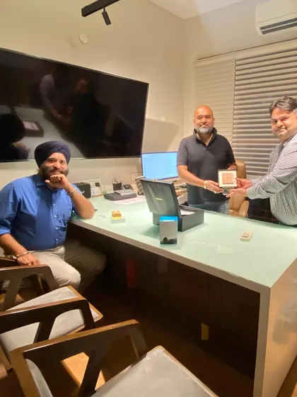 Our team in discussion with Architect Dhruv Sarveshwar Lal. These collaborations are key to ensuring our products meet the high standards of today's leading designers.