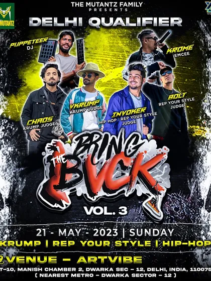 The poster for 'Bring The Buck Vol. 3' where I was a judge for the Hip-Hop and Rep Your Style categories.