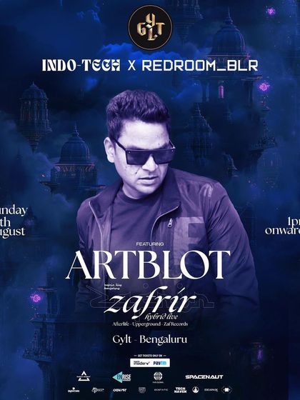 My poster for a sundowner event at Gylt, where I was featured alongside Afterlife sensation Zafrir and live artist Siva Prayojan.