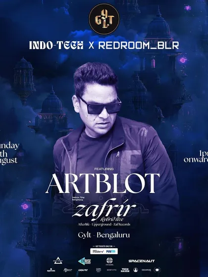 My poster for a sundowner event at Gylt, where I was featured alongside Afterlife sensation Zafrir and live artist Siva Prayojan.