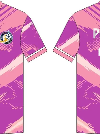 The design for our pink away jersey for the 2024-25 season.