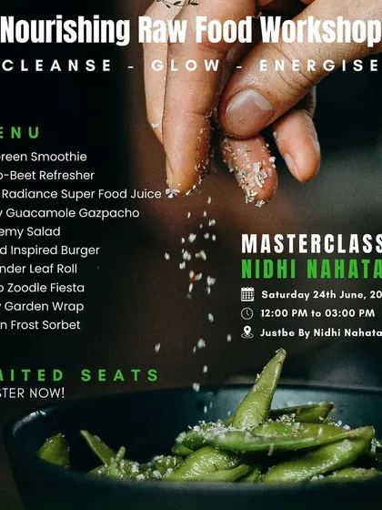 Join my exclusive Nourishing Raw Food Workshop to cleanse, glow, and energize. This masterclass will reveal the secrets to detoxification with food that loves you back.