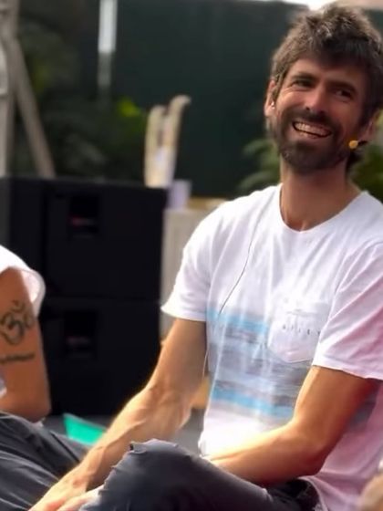 This is James Boag, a wonderful teacher who integrates philosophy, storytelling, and chanting into his sessions. It was a joy to host him for a kirtan, born out of a moment of pure synchronicity.
