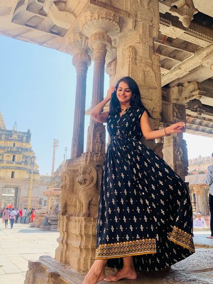 Another beautiful shot at the Virupaksha Temple, showcasing the intricate carvings.