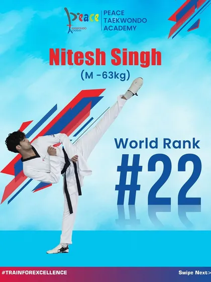Meet Nitesh Singh, World Rank #22. His dedication and skill place him among the world's best in the M-63kg category, carrying the hopes of a nation.