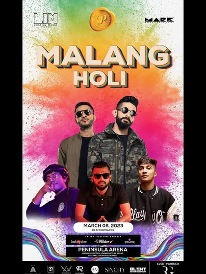 The full lineup for the Malang Holi event. It's always great to be part of a strong lineup of talented DJs.