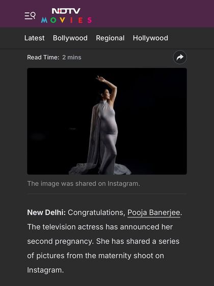 It's always an honor when our work is featured. This NDTV Movies article highlights the celestial-themed maternity shoot we did, celebrating the announcement in style.