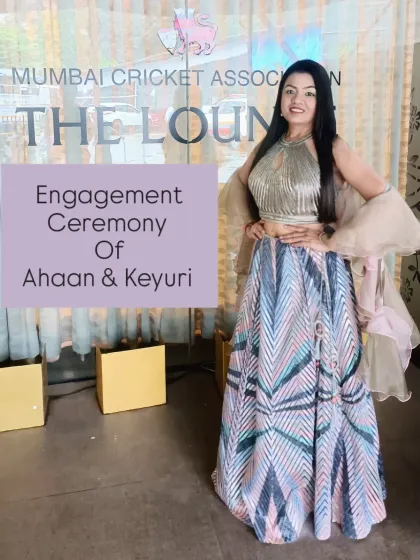 Ready to host the engagement of Ahaan and Keyuri at the Mumbai Cricket Association. I'm always excited to bring my energy to beautiful venues and wonderful families.