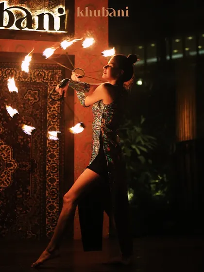 Dine, drink, and be dazzled. Our fiery performances add an element of danger and excitement to the evening, making for a truly memorable live entertainment experience.