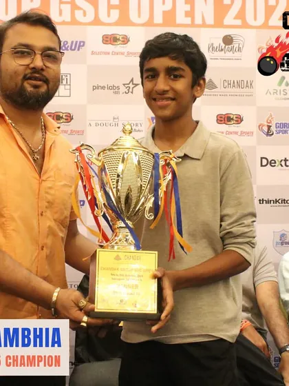 Here is Purav Rambhia, the Boys Under 15 Champion. We celebrate his victory and look forward to seeing him achieve even more in the future.