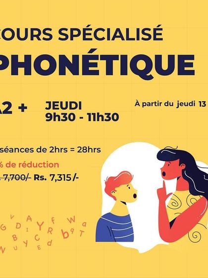 For students familiar with French but struggling with pronunciation, our specialized course on Phonetics is the perfect solution. This workshop is designed for learners at the A2 level and above.