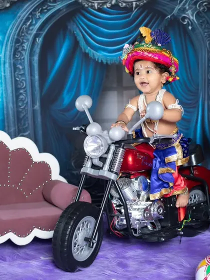 Who says tradition can't have a modern twist? Here is my 'Modern Krishna' concept, swapping the chariot for a scooter. I love mixing classic cultural ideas with a bit of Bangalore-style fun.