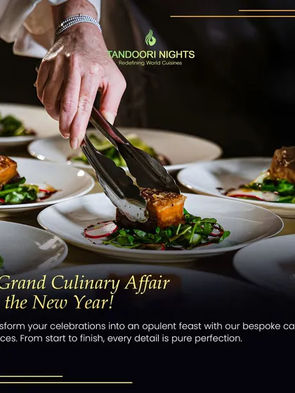 Let us transform your New Year's celebration into an opulent feast. Our bespoke catering services ensure every detail, from start to finish, is pure perfection.