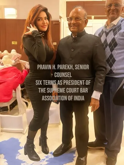 With Pravin H. Parekh, a Senior Counsel and six-term President of the Supreme Court Bar Association. Learning from such legal stalwarts is an honor and inspires my own practice.