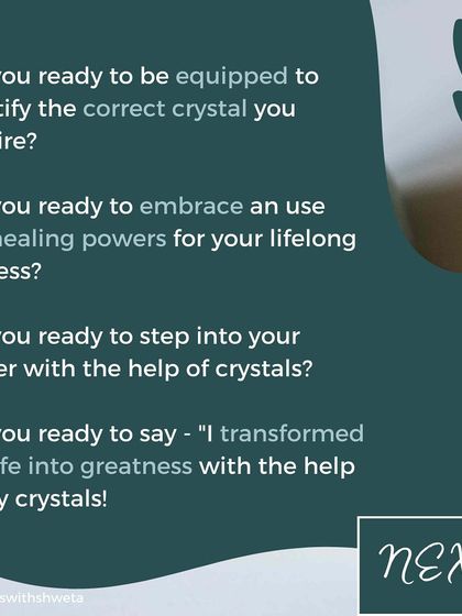 Are you ready to embrace the healing powers of crystals for lifelong success? My course will equip you to identify the correct crystal and transform your life.