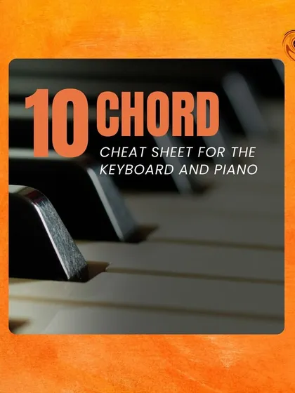 Here is a ten-chord cheat sheet for the keyboard and piano. This guide is perfect for beginners and pros alike.