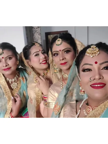 A close-up of our folk artist team. The intricate makeup and costumes are an essential part of creating an authentic and memorable performance.