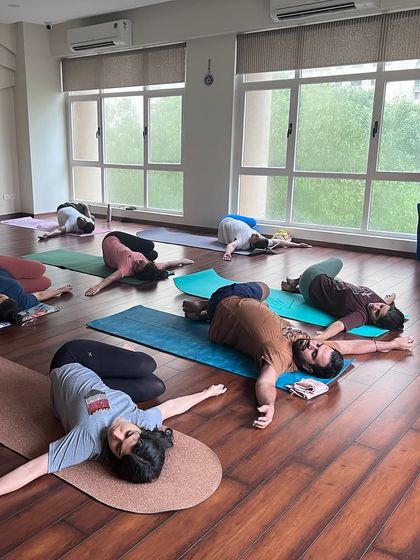 Twisting out the tension together. Spinal twists are a wonderful way to detoxify the body and rejuvenate the mind.