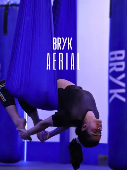 Introducing BRYKAERIAL. Our dedicated aerial yoga program is designed to build your strength, endurance, and flexibility over a 4-week course.