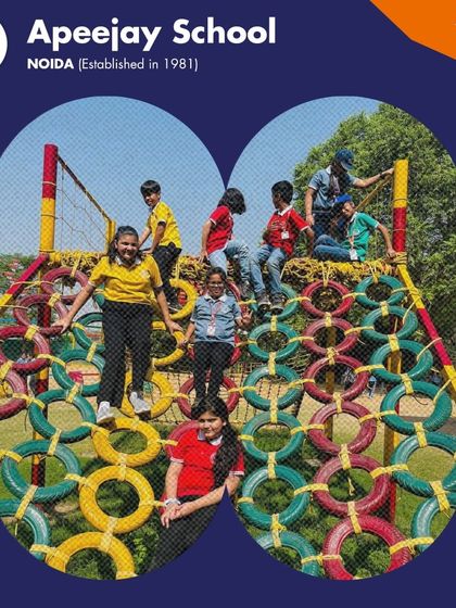 A colorful tire climbing structure at Lohagarh Farms provided a fun physical challenge for our students. This activity helped them develop gross motor skills and confidence.