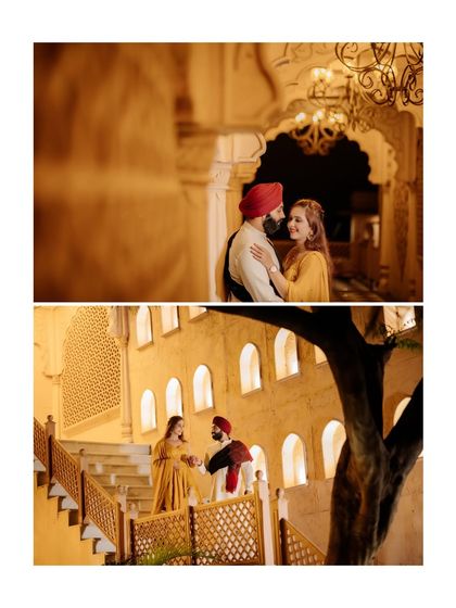 A collage capturing different angles of the palatial setting. These shots highlight the beautiful architecture and our ability to use it to create stunning, narrative-driven images.