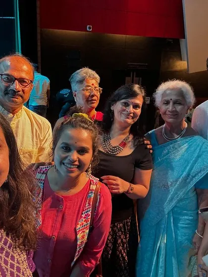 Another group photo with the incredible team and mentors after the Jackfruit Festival concert, including the respected Shubha Mudgal ma'am.