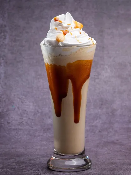 Indulge in the sweet and salty perfection of our caramel shake. It's a treat you won't be able to resist.