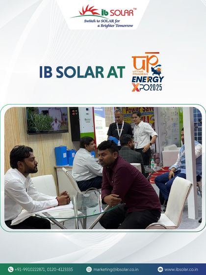 Engaging in discussions with potential partners and clients at the UP Energy Expo. We were there to answer questions about our products and how they fit into national schemes like PM Surya Ghar and PM-KUSUM.