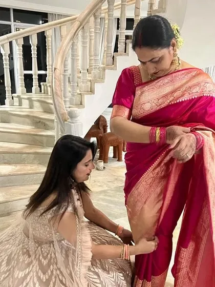 A sweet moment between a daughter and her mother during a wedding. It's a privilege to be part of these family celebrations.