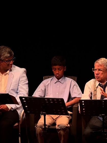 A still from the rehearsed reading of "Inherit the Wind."