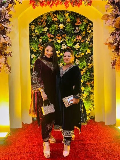 Attending a wedding celebration with a friend. I am always inspired by the joy of these events, which fuels my passion for creating beautiful sangeet and wedding choreography.