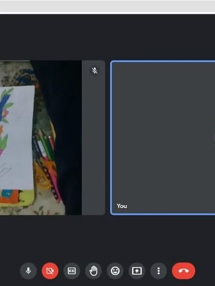 The finished "Enjoy Today" artwork from an online session! It's so rewarding to see the colorful and positive final result.