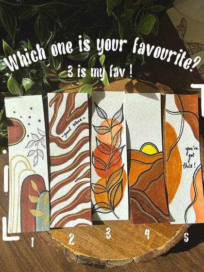 Which one is your favorite from this boho-inspired bookmark set? I love number 3 with the botanical illustration.