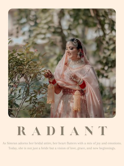 A radiant outdoor portrait of Simran, her soft smile and the natural light creating a serene and beautiful image.