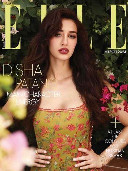 The March 2024 digital cover for ELLE India featuring Disha Patani. For this shoot in Thailand, I created a fresh, sun-kissed makeup look with a bold lip to match the vibrant, floral theme.