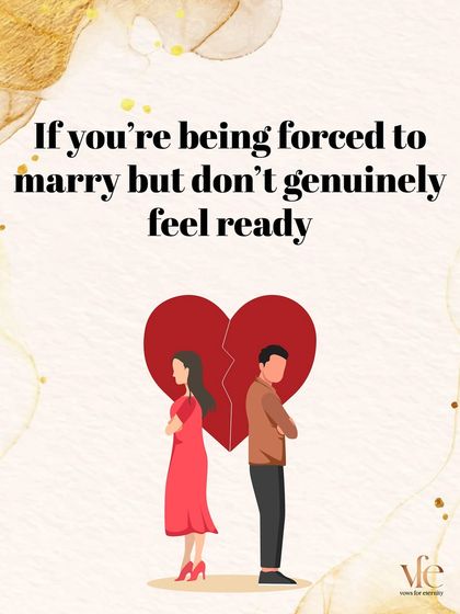 You should not get married if you're being forced into it. A lifelong commitment must be your choice, made when you feel genuinely ready.